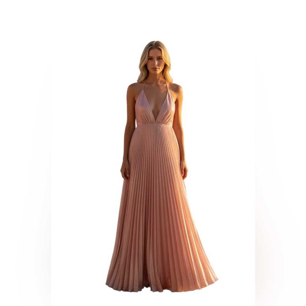 Adalyn Halter Maxi Dress in Dusty Rose